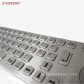 Keyboard stainless steel IP65 kanthi trackball kanggo terminal layanan diri